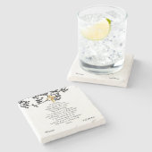 私たちの父の祈りの言葉カトリックのギフトパーソナライズされた ストーンコースター (横)