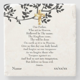 私たちの父の祈りの言葉カトリックのギフトパーソナライズされた ストーンコースター