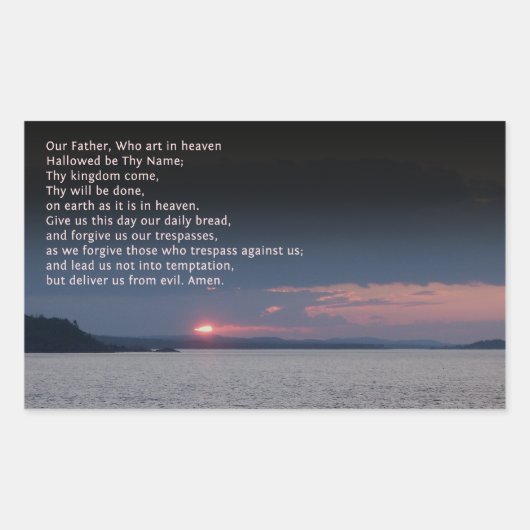 私たちの父の祈りの言葉 長方形シール (正面)