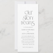 私たちの物語が始まる | 結婚発表カード 案内状 (正面)