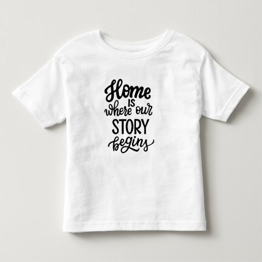 私たちの物語はここから始まる トドラーTシャツ (正面)