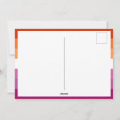 私たちの物語はピンクレズビアン国旗の葉書に関係する シーズンカード (裏面)