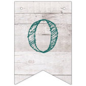 私たちの物語は白木ティール(緑がかった色)結婚の バンティングフラッグ (第1の旗)