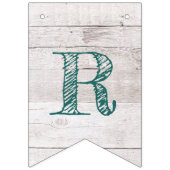 私たちの物語は白木ティール(緑がかった色)結婚の バンティングフラッグ (第3の旗)