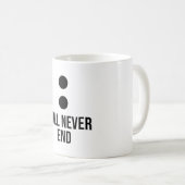 私たちの物語は2つのカップルのマッチングを終えることはない コーヒーマグカップ (正面右)