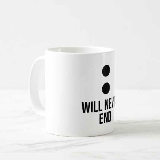 私たちの物語は2つのカップルのマッチングを終えることはない コーヒーマグカップ (正面左)