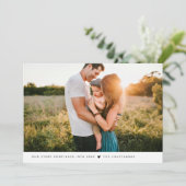 私たちの物語ミニマルな新年の写真 シーズンカード (スタンド正面)