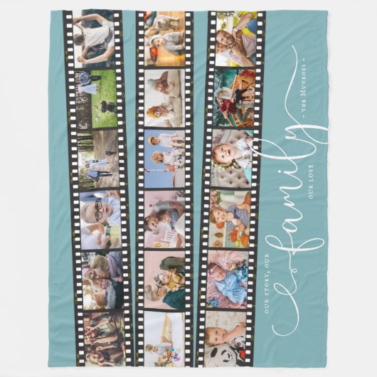 私たちの物語 私たちの家族 私たちの愛 | 家族の名前 フリースブランケット (正面)