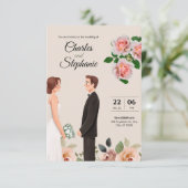 私たちの特別なウェディング招待状で「I Do」と言おう 招待状 (スタンド正面)