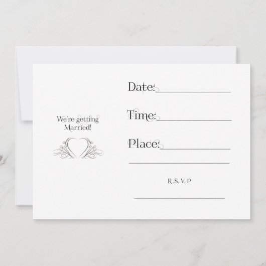 私たちの特別な日にご一緒ください、結婚式の招待状 招待状 (裏面)