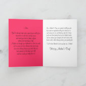 私たちの特別な母バラゼラニウムマザーズデイカード カード (内部)