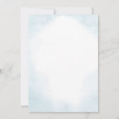 私たちの特別な1日に参加してくれてありがとう フローラル ブルー 招待状 (裏面)