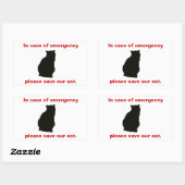 私たちの猫が急救発生した場合 長方形シール (シート)