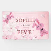 私たちの甘いバニープリンセスは5ターン!パーティーバナー 横断幕 (横)