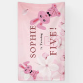 私たちの甘いバニープリンセスは5ターン!パーティーバナー 横断幕 (縦)