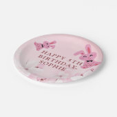 私たちの甘いバニープリンセスは5ターン！誕生日プレート ペーパープレート (アングル)