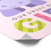 私たちの甘いベビーガールパープルヒッポ子供部屋 ポスター (角)