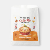 私たちの甘い小さなかわいこちゃんパイ秋ベビーシャワー フェイバーバッグ (正面)