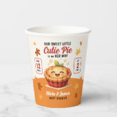私たちの甘い小さなかわいこちゃんパイ秋ベビーシャワー 紙コップ (正面)