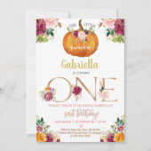 私たちの甘い小さなカボチャ1st誕生日招待状 招待状 (正面)