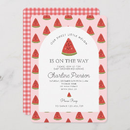 私たちの甘い小さなメロンは赤ちゃんシャワーの途中にある 招待状