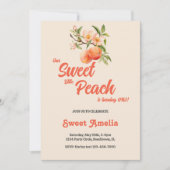 私たちの甘い小さな桃は1つの誕生日を回している 招待状 (正面)
