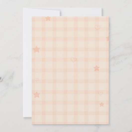 私たちの甘い小さな桃は1つの誕生日を回している 招待状 (裏面)