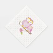 私たちの甘い赤ちゃん女の子フクロウ赤ちゃんシャワーナプキン スタンダードランチョンナプキン (角)