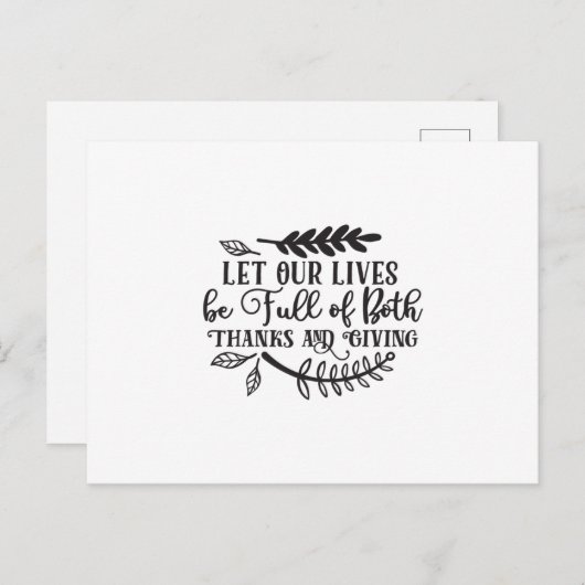 私たちの生活に感謝とギフトが溢れますように ポストカード (正面/裏面)
