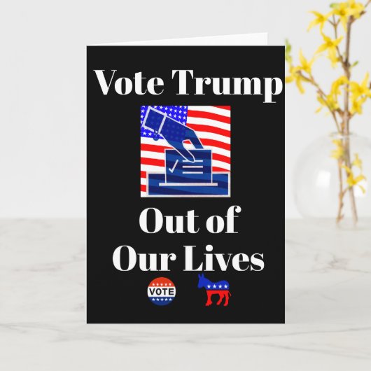 私たちの生活のグリーティングカードからトランプに投票 カード (黄色い花)