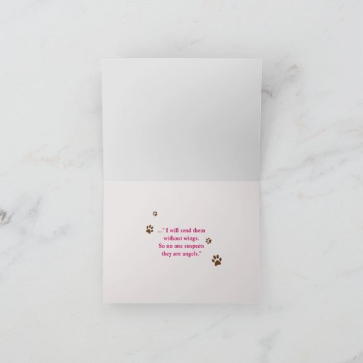 私たちの生活の天使の水彩画 カード (内部)