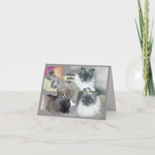 私たちの生活の天使の水彩画 カード (正面)