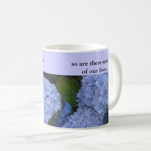 私たちの生活の季節アジサイ コーヒーマグカップ (正面右)