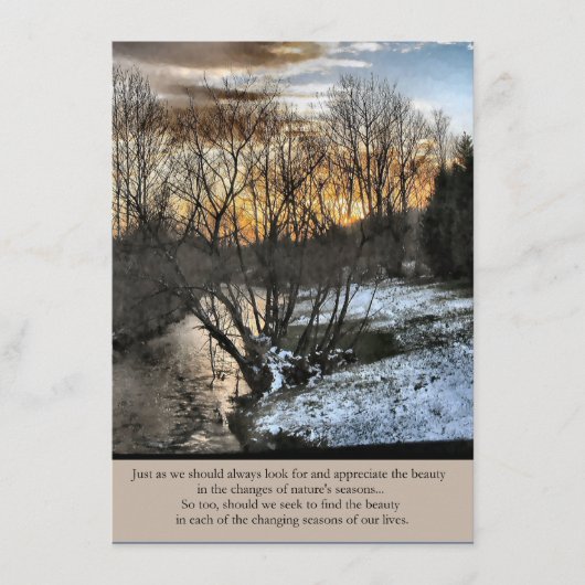 私たちの生活の季節感動的 エンクロージャーカード (正面)