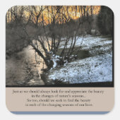 私たちの生活の季節感動的 スクエアシール (正面)