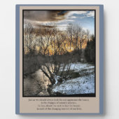 私たちの生活の季節感動的 フォトプラーク (正面)