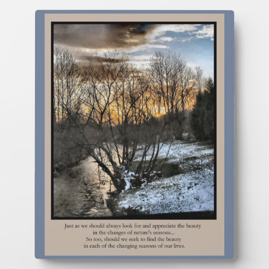 私たちの生活の季節感動的 フォトプラーク (正面)