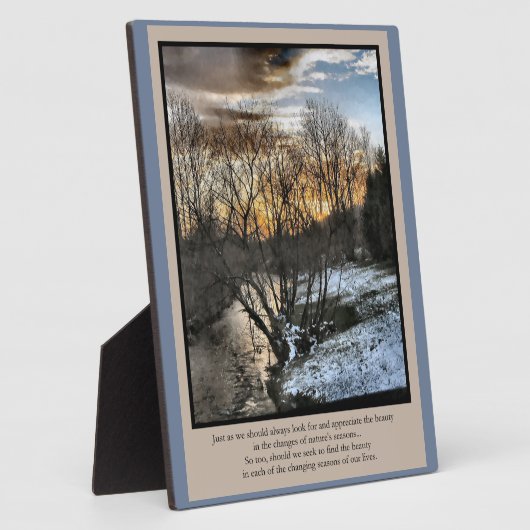 私たちの生活の季節感動的 フォトプラーク (側面)