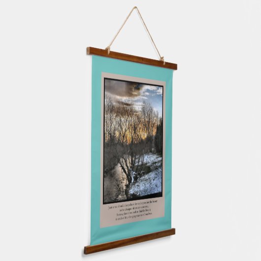 私たちの生活の季節感動的 吊り下げ型タペストリー (傾斜あり)