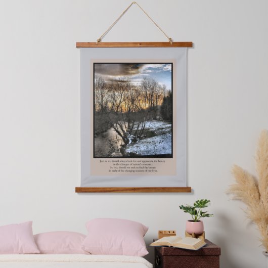 私たちの生活の季節感動的 吊り下げ型タペストリー (寝室)