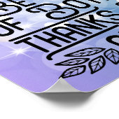 私たちの生活は両方の感謝していで満たさ与えれる ポスター (角)