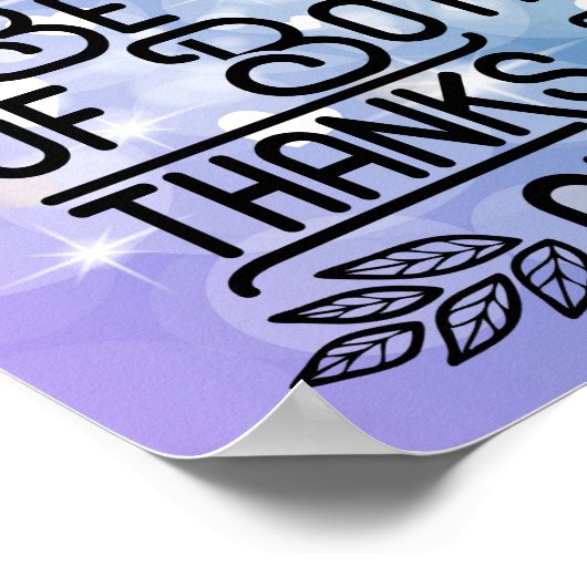 私たちの生活は両方の感謝していで満たさ与えれる ポスター (角)