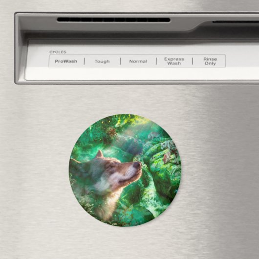 私たちの生活を自由にするオオカミの家族 マグネット (インサイチュ (食洗機))