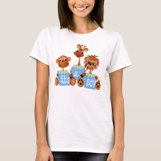 私たちの男の子の妊婦のトップ Tシャツ (正面)