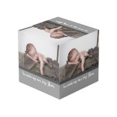 私たちの男の子を紹介，名前ベビー写真 フォトキューブ (裏面アングル)