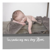 私たちの男の子を紹介，名前ベビー写真 フォトキューブ (正面)