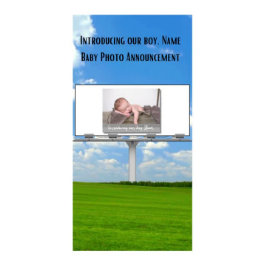 私たちの男の子を紹介，名前ベビー写真 案内ポストカード
