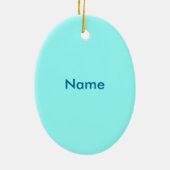 私たちの男の赤ちゃんシューズカスタムオーナメント セラミックオーナメント (裏面)