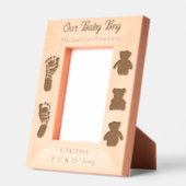 私たちの男の赤ちゃん | 新生児パーソナライズされた レーザー彫刻フレーム (左)