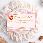 私たちの目おむつラッフル赤ちゃんシャワーのリンゴ エンクロージャーカード